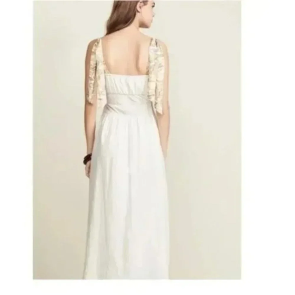 Free People Santorini Linen Dress in Ivory. - Picture 5 of 10